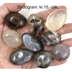Botswana agat lommesten 20-30gram. 