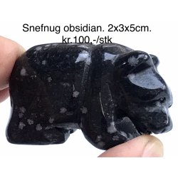 Snegfnug obsidian. 2x3x5cm. 