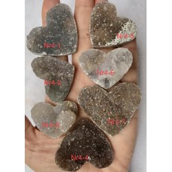 Druzy ametyst eller agat hjerte nr4-7 til kr.50,-