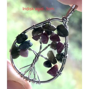 3cm. livets tr vedhng med indisk agat 