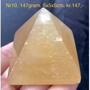 Honning calcit pyramide-10