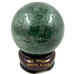 Grn jordbr kvarts kugle-4
