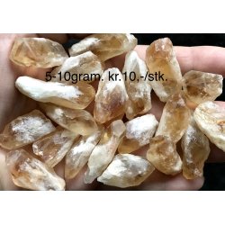 R citrin krystal spidser/tand, 5-10gram. 