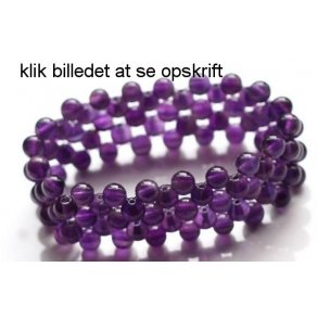 lilla krystal 6mm armbånd 1 