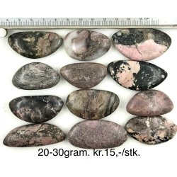 Rhodonit lommesten 20-30gram. 