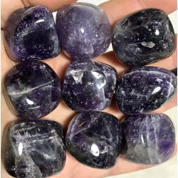 Ametyst lommesten. 20-25gram. 