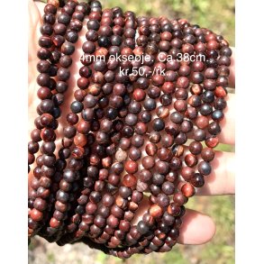 Okseje perle. 4mm. Ca.38cm. 