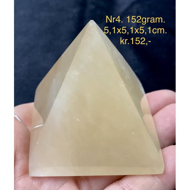 Honning calcit pyramide-4