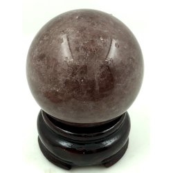 Jordbr kvarts kugle-5