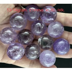 Ametyst sm kugle 13-14gram. 21mm
