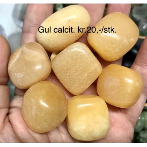 Gul calcit lommesten