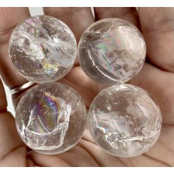 Sm regnbue bjergkrystal kugle 22-23gram. 25mm. 