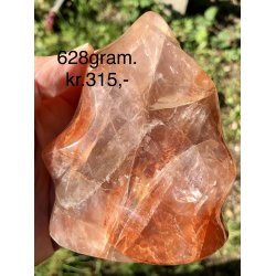 Hematoid kvarts / ild kvarts flamme, 628gram. 