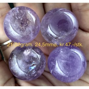 Ametyst sm kugle 21-22gram. 24,5mm. 