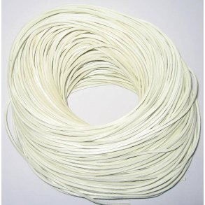 2,2mm firekant okselædersnøre-hvid