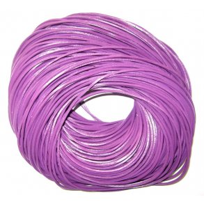 2,2mm firekant okselædersnøre-lilla