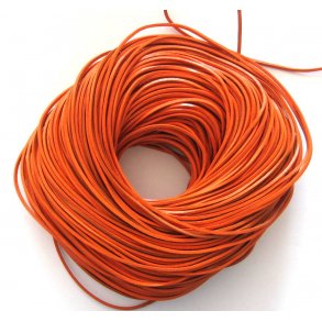 2,2mm firekant okselædersnøre-orange