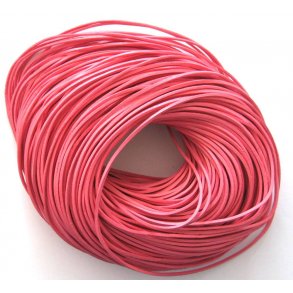 2,2mm firekant okselædersnøre-pink