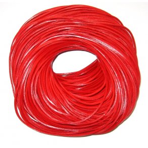 2,2mm firekant okselædersnøre-rød