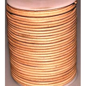 3mm okselæder snøre glat-beige