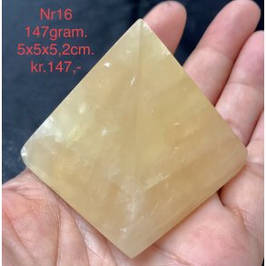 Honning calcit pyramide-16