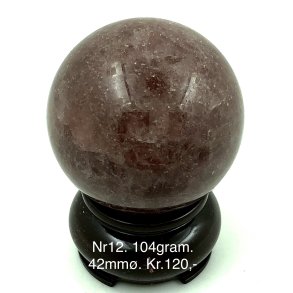 Jordbr kvarts kugle-12