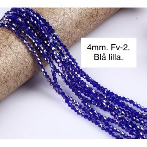 4mm. Spids facet krystal glas perle Fv-2. 