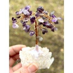 Krystal tr-bjergkrystal fod+ametyst