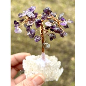 Krystal tr-bjergkrystal fod+ametyst