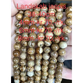 Jaspis landskab. 8mm. 