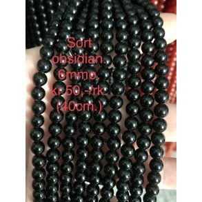 Obsidian sort. 6mm. 