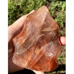 Hematoid kvarts / ild kvarts flamme, 628gram. 