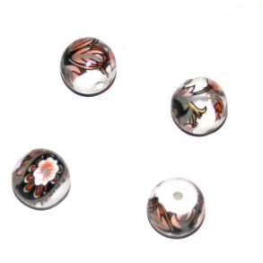 pc-3, Porcelænsperler m/motiv 12mm.