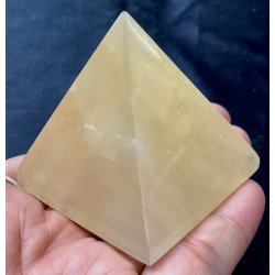 Honning calcit pyramide-4