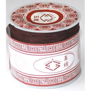 knytte nylontrd, str. 1mm 40meter. rulle, brun