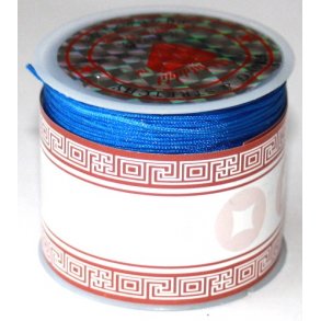 knytte nylontråd, str. 1mm, 40meter rulle, blå