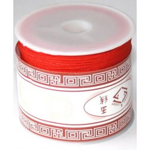 knytte nylontråd, str. 1mm, 40meter rulle, rød 