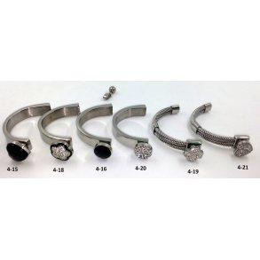 stål armbånd sæt til 4mm læder,