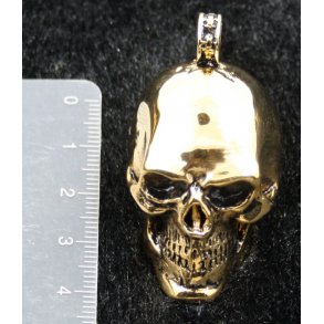 stål vedhæng -45, dødningehoved, 40x40x30mm