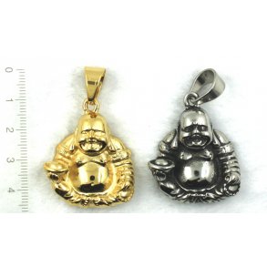 stål vedhæng - 40. buddha, str. 30x30mm.