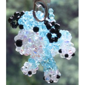 perledyr - 021, krystal perle, fv. turkis