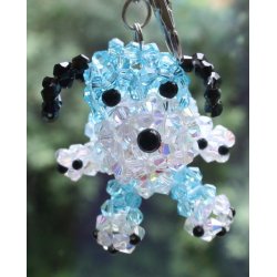 perledyr - 021, krystal perle, fv. turkis