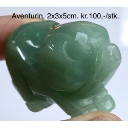 Grn aventurin. 2x3x5cm. 