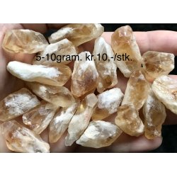 R citrin krystal spidser/tand, 5-10gram. 