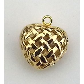 hjerte vedhng, nr.10, guld