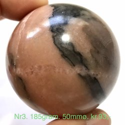 Pink zebra jaspis kugle-3