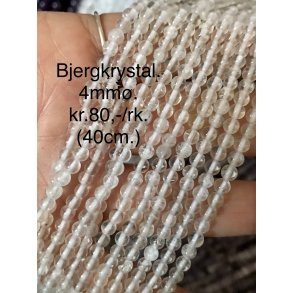 Bjergkrystal. 4mm. 