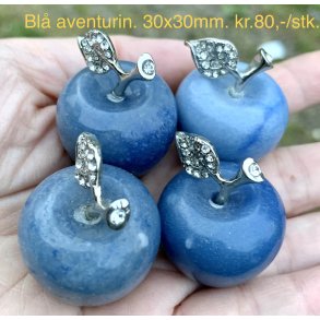 Bl aventurin ble. 30x37mm. 