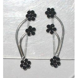 S925 sterling s&oslash;lv Flip &oslash;rering m/Swarovski