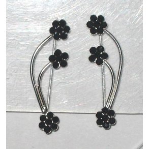 S925 sterling sølv Flip ørering m/Swarovski